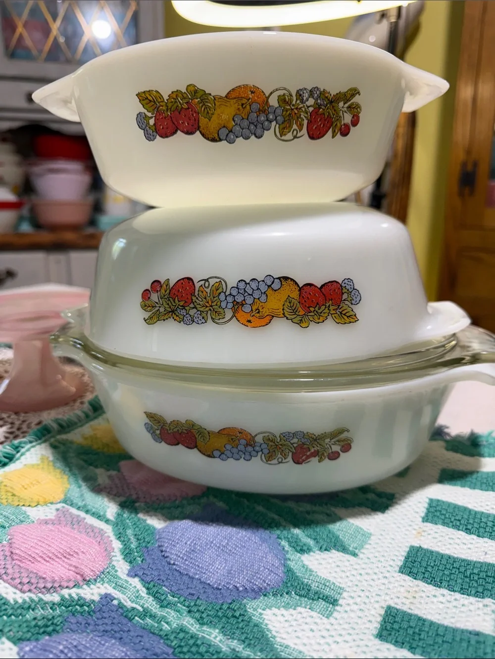 Anchor Hocking nature bounty harvest Glass Casserole Set